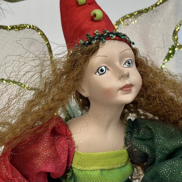 2 Woodland Winward Fairy Elf Doll Winged Poseable Holiday Shelf Sitter 8.5” Tall - Picture 9 of 14